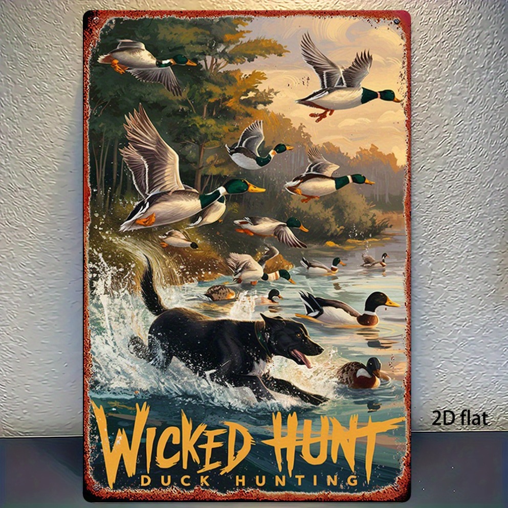 Wildman Hunting & Outdoor Robertson - 2D Flat Vintage Hunting Duck Metal