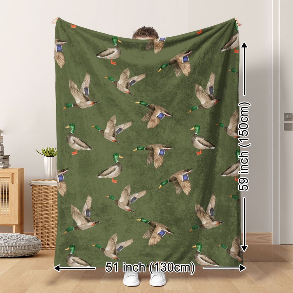Mallard Duck Fleece Blanket Hu - Hunting Outdoor Decor recension och pris