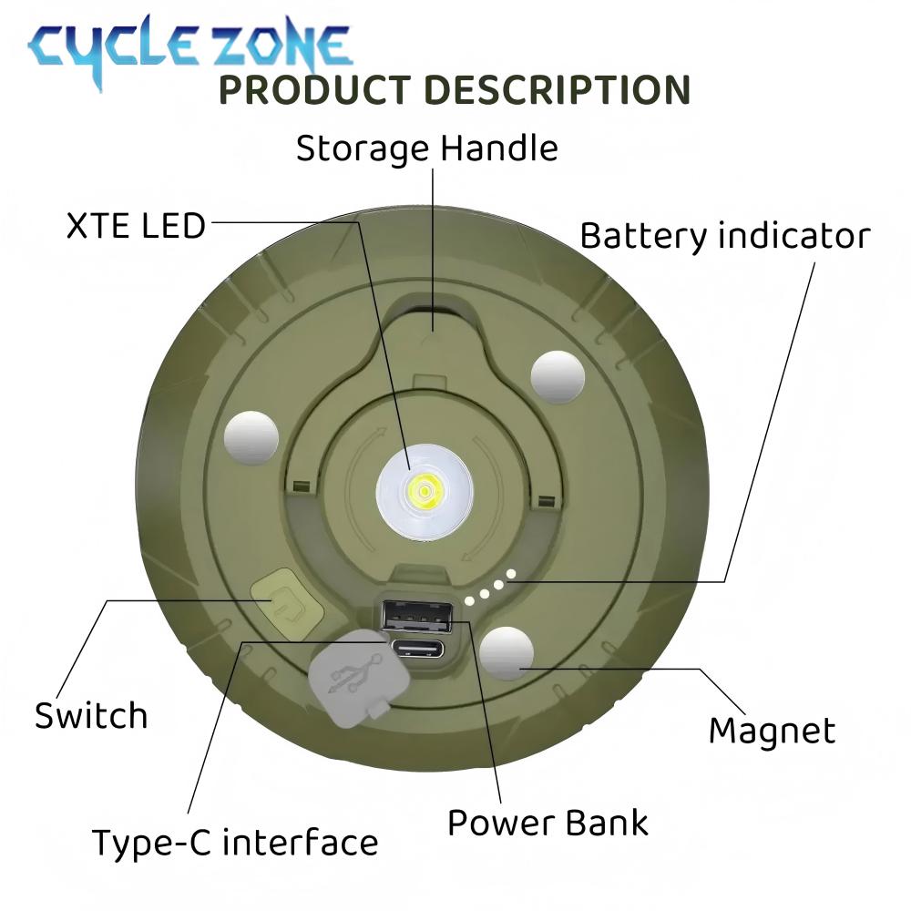 LED Camping Lamp with Reel Str - Hunting Outdoor Decor recension och pris