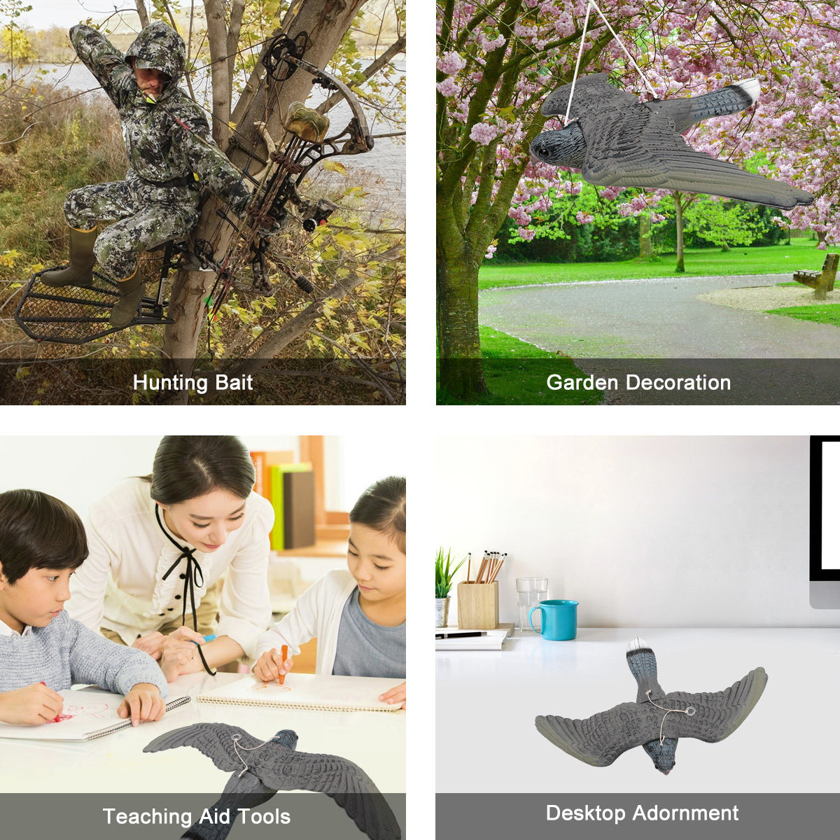 1Pcs Lifelike Plastic Bird Scu - Hunting Outdoor Decor recension och pris