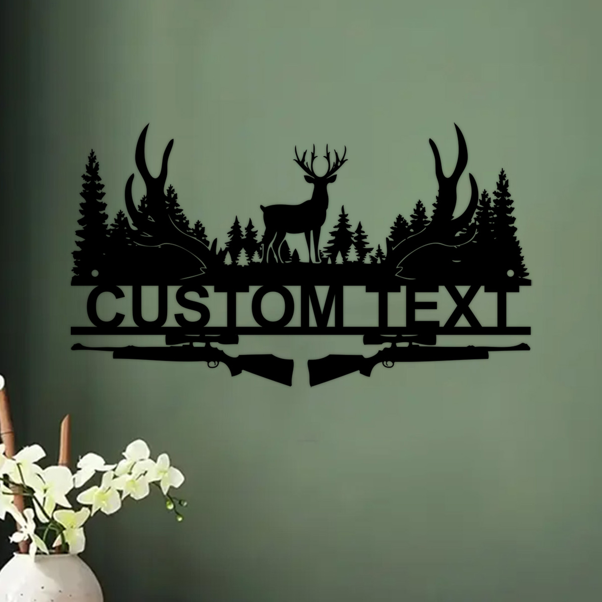 Custom Deer Cabin Metal Sign,  - Hunting Outdoor Decor recension och pris
