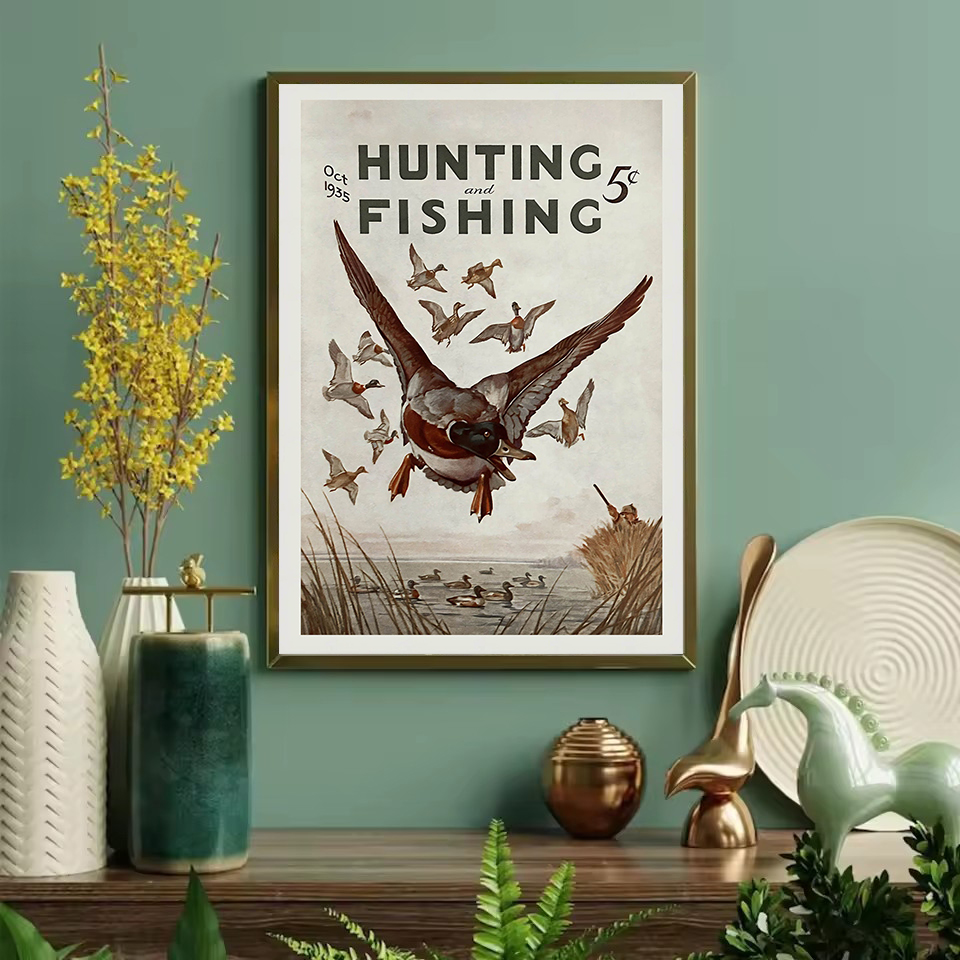 Retro Wildlife Outdoor Hunting - Hunting Outdoor Decor recension och pris