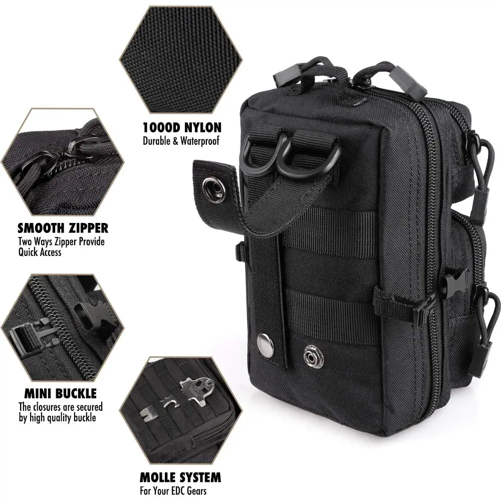 Mini Molle Utility Pouch, EDC  - Outdoor Hunting Gear Storage recension och pris