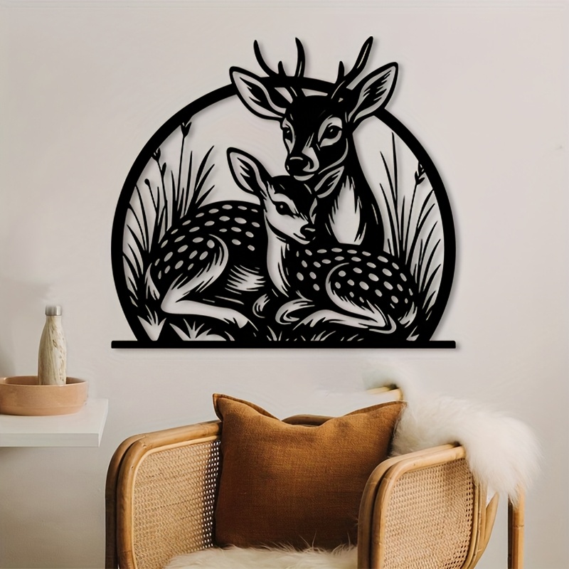 Brand Rustic Iron Deer Wall Ar - Hunting Outdoor Decor recension och pris