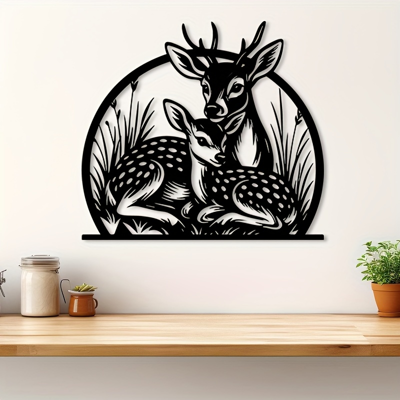 Brand Rustic Iron Deer Wall Ar - Hunting Outdoor Decor recension och pris