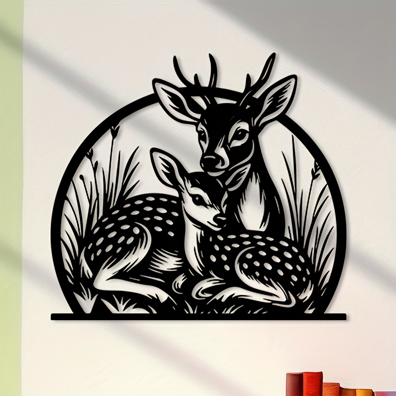 Brand Rustic Iron Deer Wall Ar - Hunting Outdoor Decor recension och pris